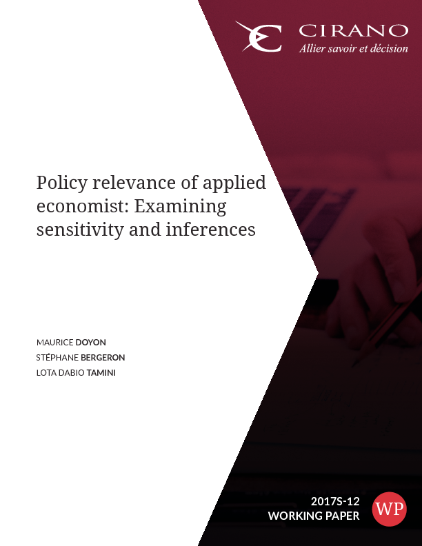 Policy relevance of applied economist: Examining sensitivity and inferences
