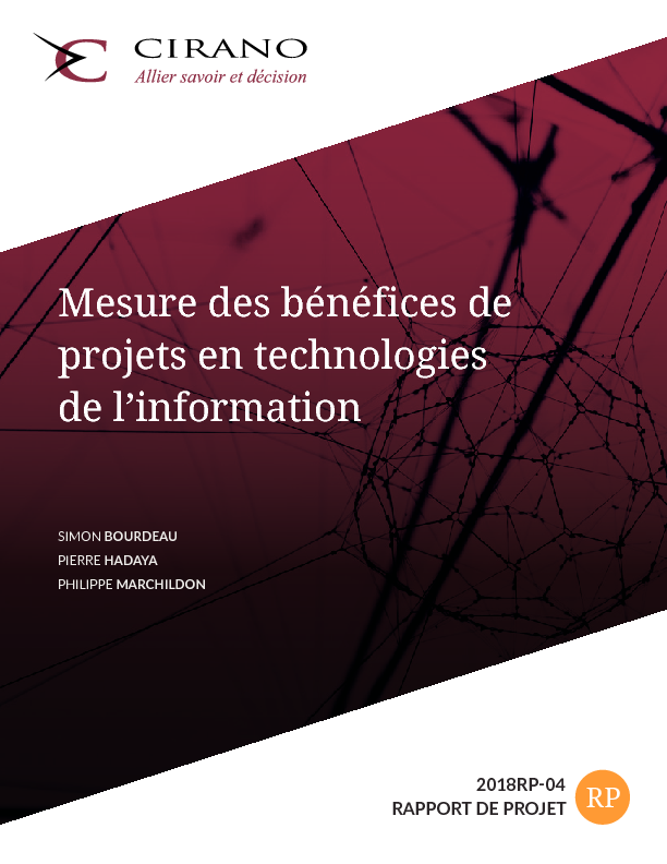 Mesure des bénéfices des projets en technologies de l’information