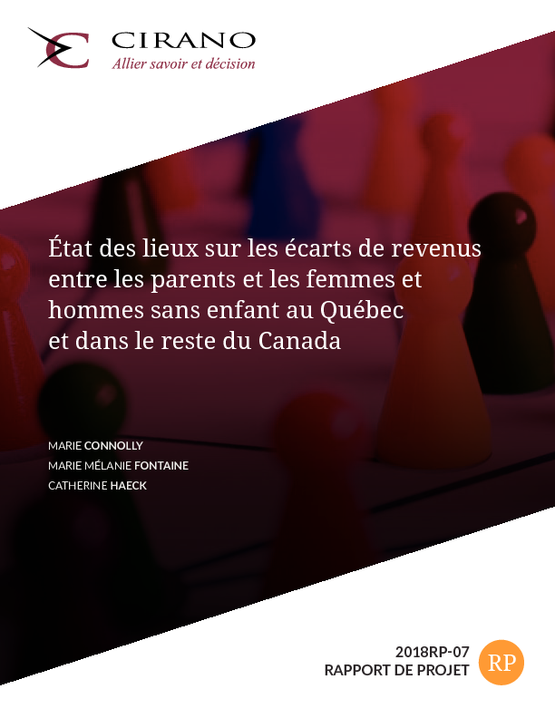État des lieux sur les écarts de revenus entre les parents et les femmes et hommes sans enfant au Québec et dans le reste du Canada