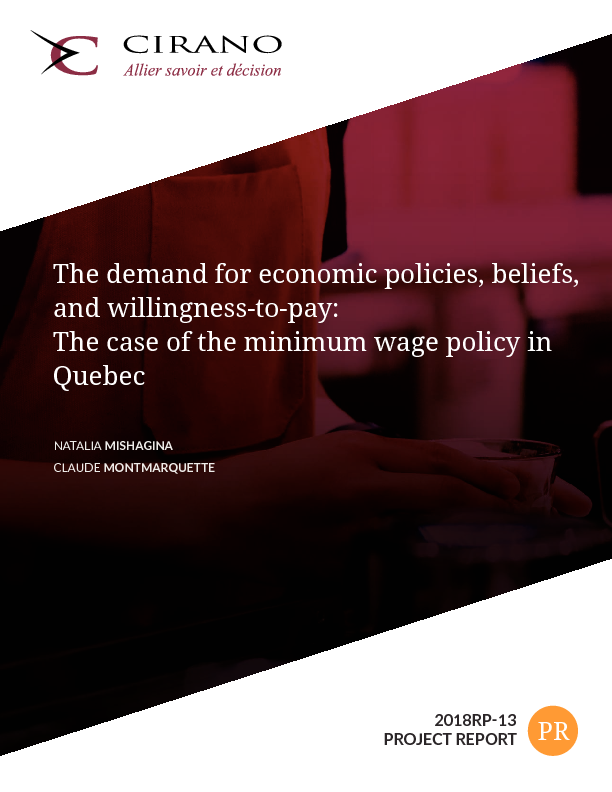 The Demand for Economic Policies, Beliefs, and Willingness-to-Pay: The Case of the Minimum Wage Policy in Quebec