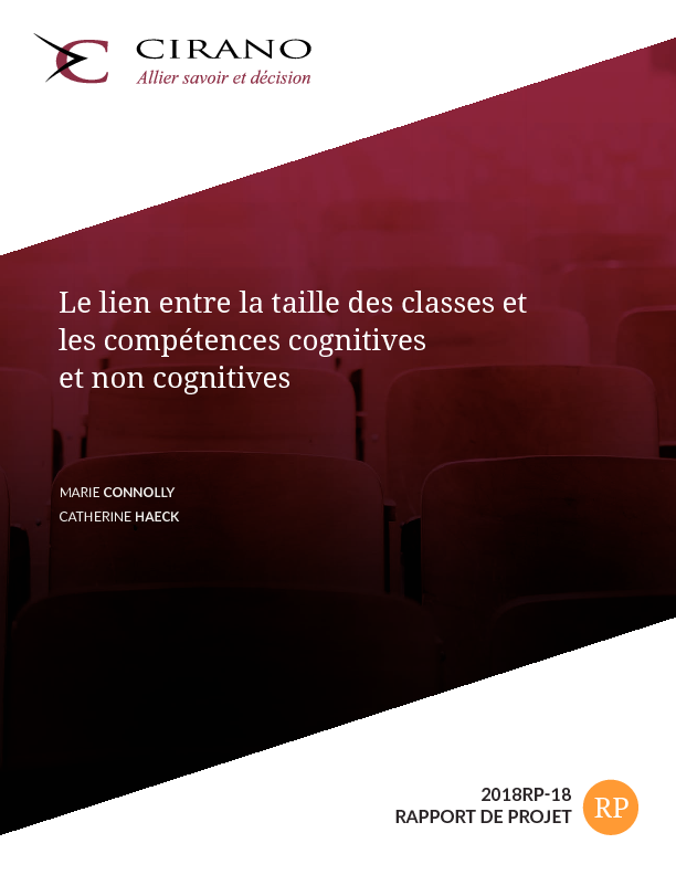 Le lien entre la taille des classes et les compétences  cognitives et non cognitives