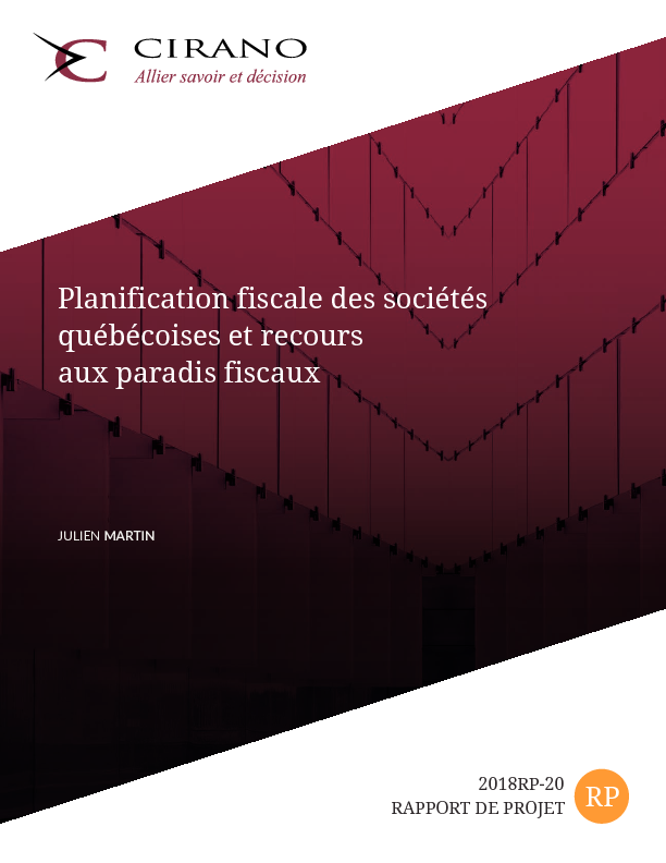 Planification fiscale des sociétés québécoises et recours aux paradis fiscaux