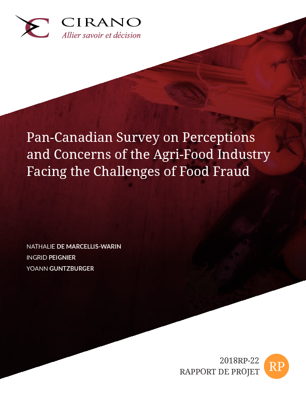 Pan-Canadian Survey on Perceptions and Concerns of the Agro-Food Industry Facing the Challenges of Food Fraud