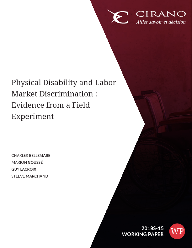 Physical Disability and Labor Market Discrimination : Evidence from a Field Experiment