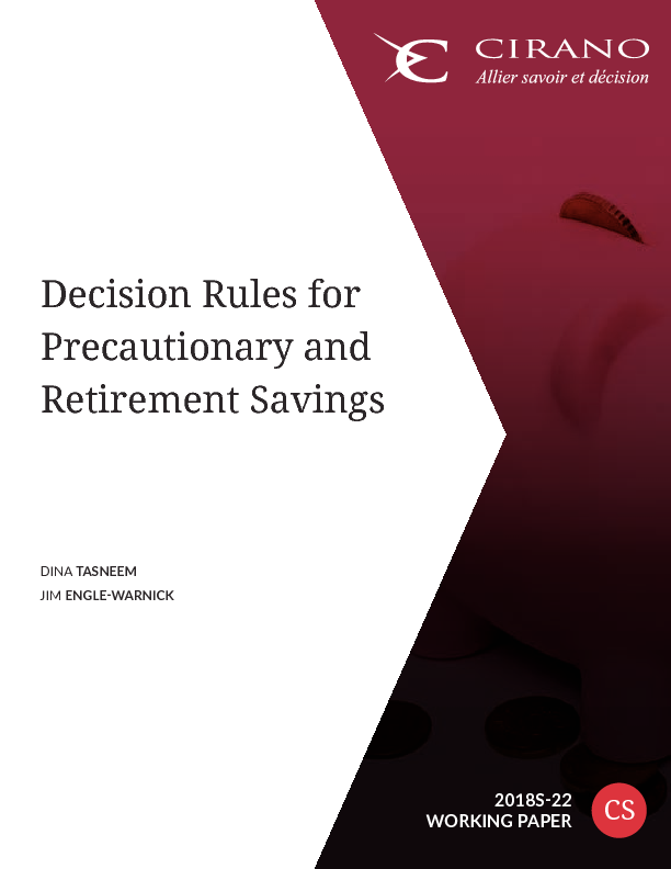 Decision Rules for Precautionary and Retirement Savings