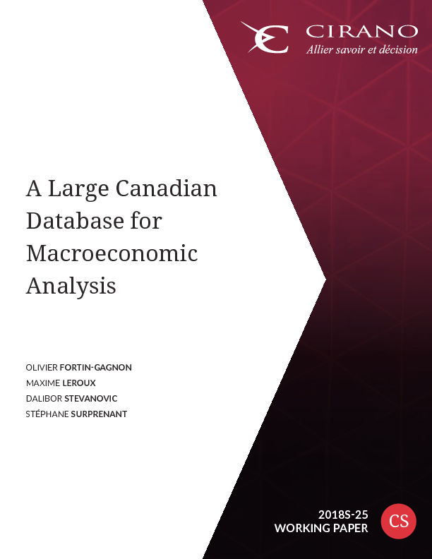 A Large Canadian Database for Macroeconomic Analysis