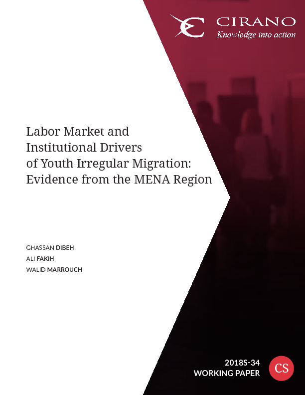 Labor Market and Institutional Drivers of Youth Irregular  Migration: Evidence from the MENA Region