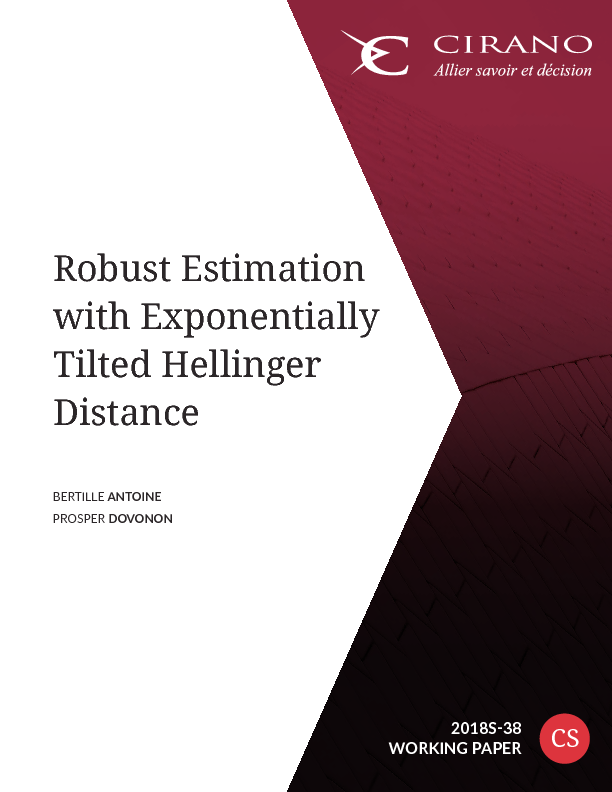 Robust Estimation with Exponentially Tilted Hellinger Distance