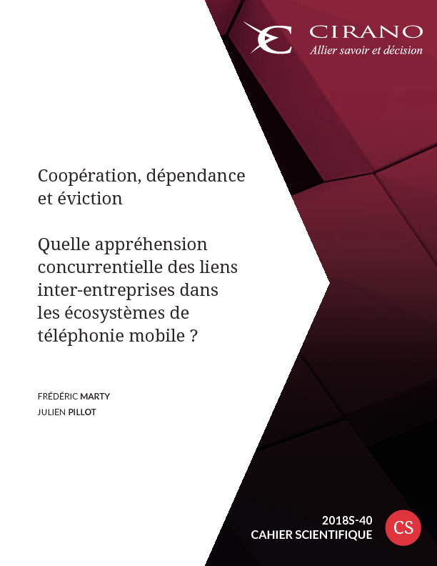 Coopération, dépendance et éviction - Quelle appréhension concurrentielle des liens inter-entreprises dans les écosystèmes de téléphonie mobile ?