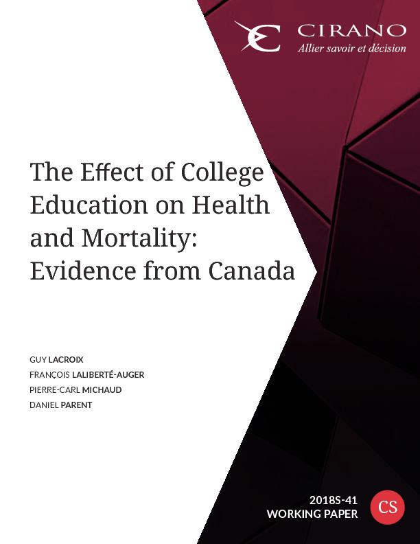 The Eﬀect of College Education on Health and Mortality: Evidence from Canada