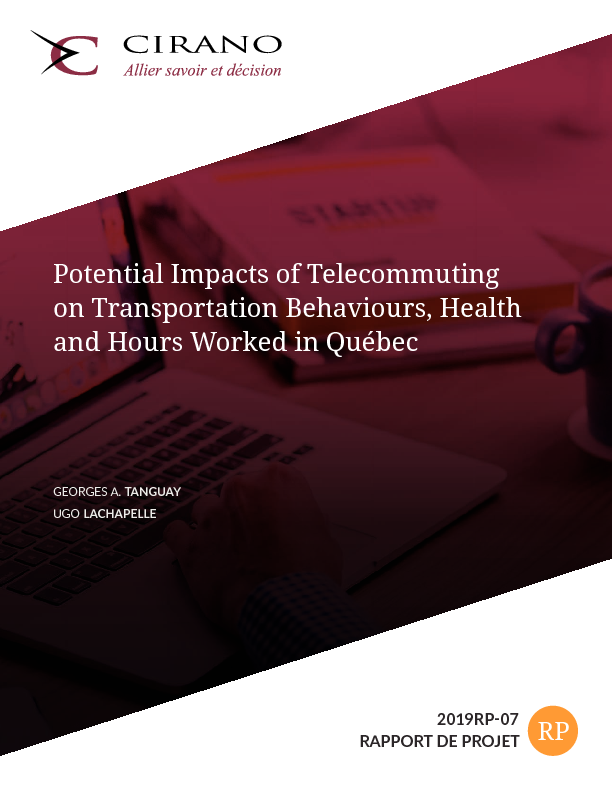 Potential Impacts of Telecommuting on Transportation Behaviours, Health and Hours Worked in Québec