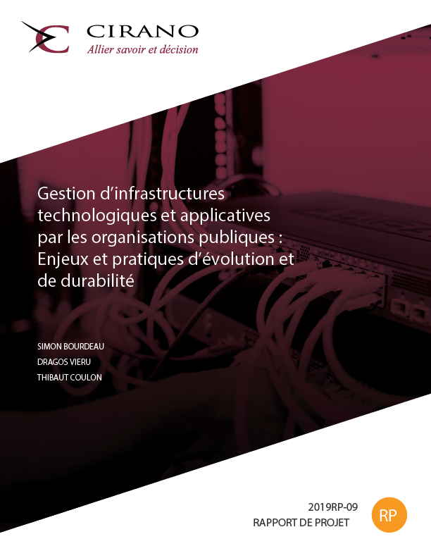 Gestion d’infrastructures technologiques et applicatives par les organisations publiques : Enjeux et pratiques d’évolution et de durabilité