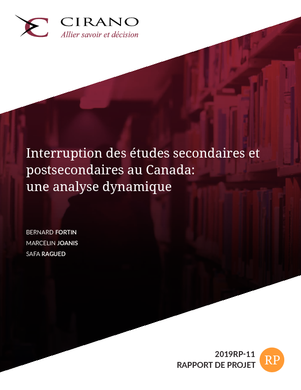 Interruption des études secondaires et postsecondaires au Canada : une analyse dynamique
