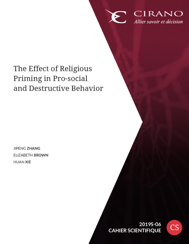 The Effect of Religious Priming in Pro-social and Destructive Behavior