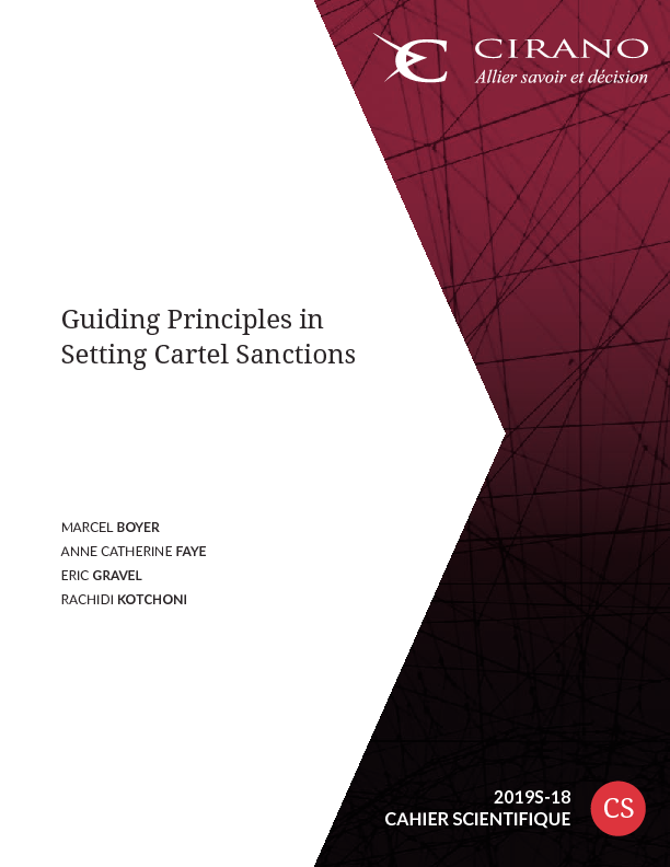 Guiding Principles in Setting Cartel Sanctions (The Working Paper Version)