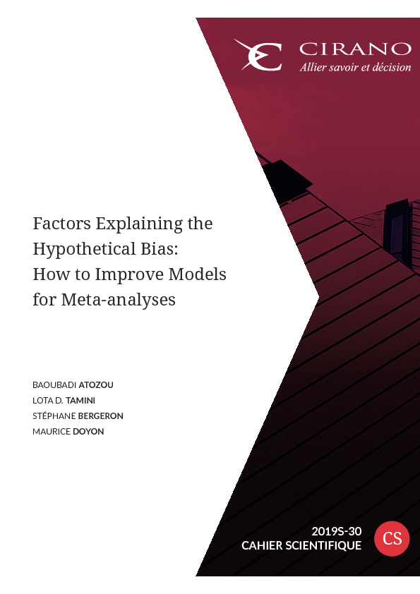 Factors Explaining the Hypothetical Bias: How to Improve Models for Meta-analyses 