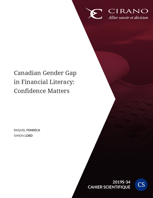 Canadian Gender Gap in Financial Literacy: Confidence Matters