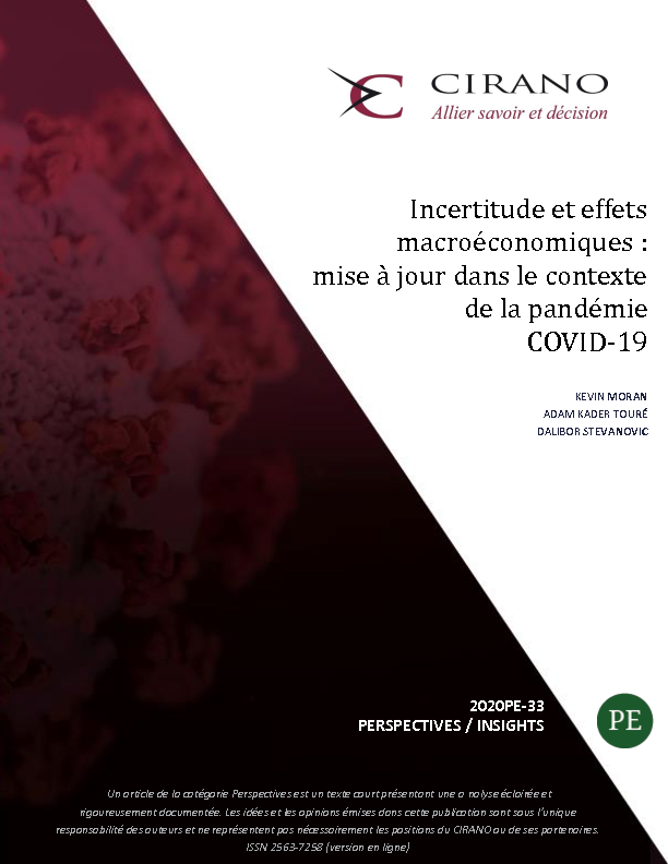 Incertitude et effets macroéconomiques : mise à jour dans le contexte de la pandémie COVID-19
