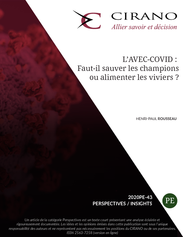 L’AVEC-COVID : Faut-il sauver les champions ou alimenter les viviers ?