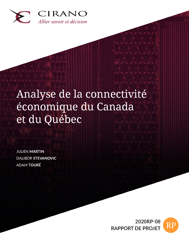 Analyse de la connectivité économique du Canada et du Québec