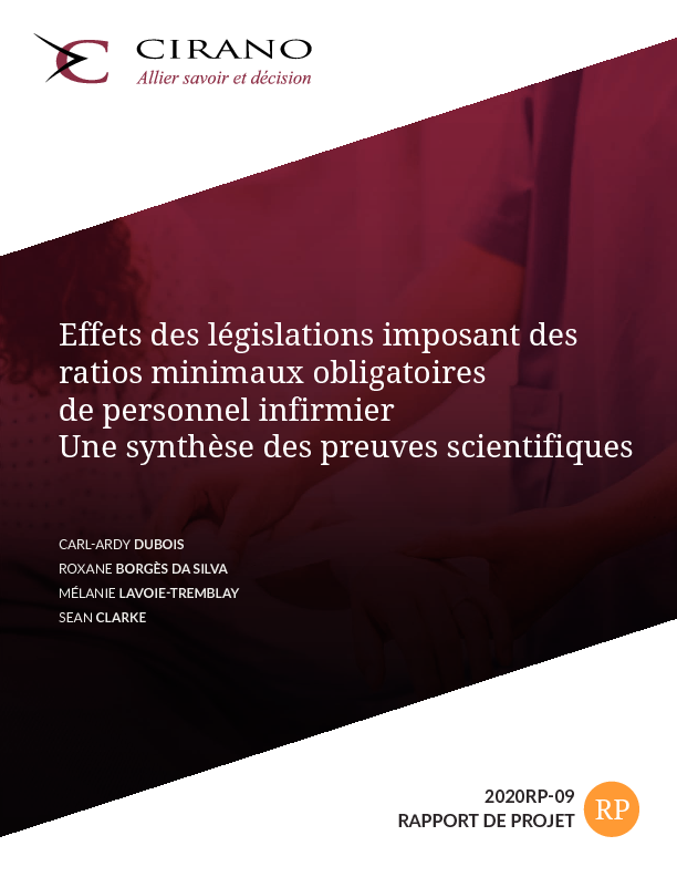 Effets des législations imposant des ratios minimaux obligatoires de personnel infirmier - Une synthèse des preuves scientifiques