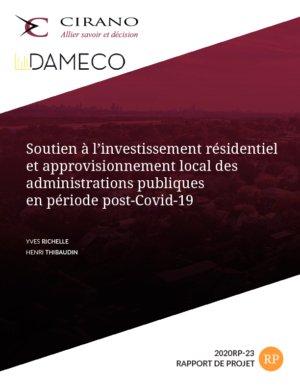 Soutien à l’investissement résidentiel et approvisionnement local des administrations publiques en période post-Covid-19