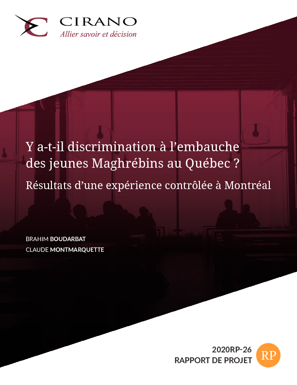 Y a-t-il discrimination à l’embauche  des jeunes Maghrébins au Québec ? Résultats d’une expérience contrôlée à Montréal