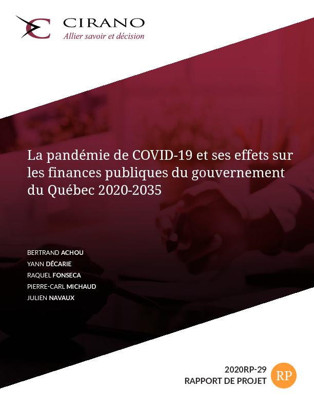 La pandémie de COVID-19 et ses effets sur les finances publiques du gouvernement du Québec 2020-2035