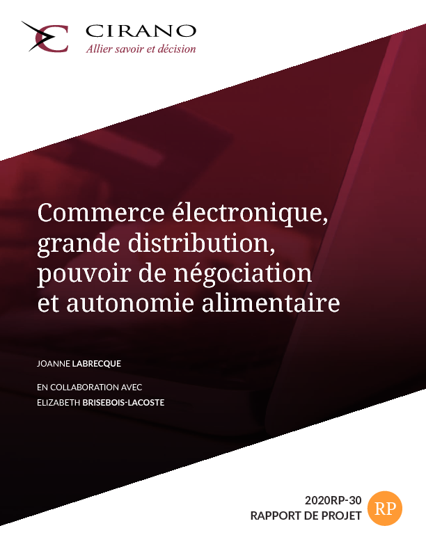 Commerce électronique, grande distribution, pouvoir de négociation et autonomie alimentaire