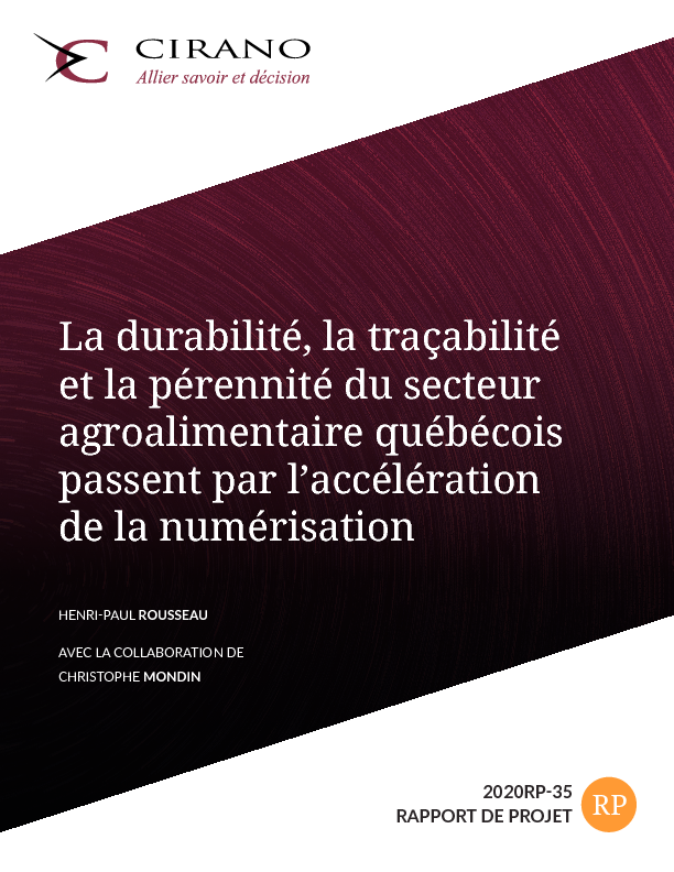 La durabilité, la traçabilité et la pérennité du secteur agroalimentaire québécois passent par l’accélération de la numérisation