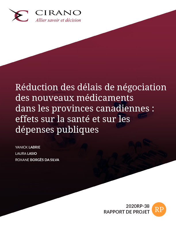 Réduction des délais de négociation des nouveaux médicaments dans les provinces canadiennes :  effets sur la santé et sur les dépenses publiques