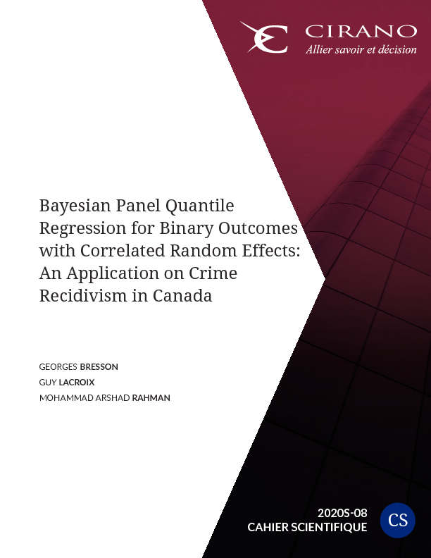 Bayesian Panel Quantile Regression for Binary Outcomes with Correlated Random Effects: An Application on Crime Recidivism in Canada