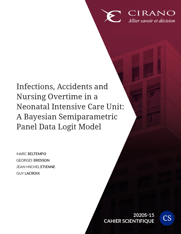 Infections, Accidents and Nursing Overtime in a Neonatal Intensive Care Unit: A Bayesian Semiparametric Panel Data Logit Model