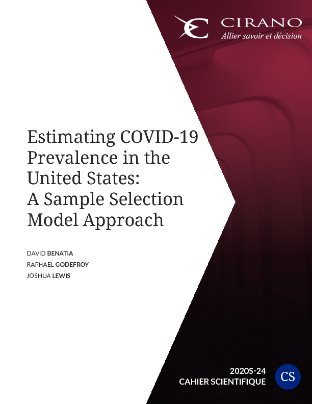 Estimating COVID-19 Prevalence in the United States: A Sample Selection Model Approach