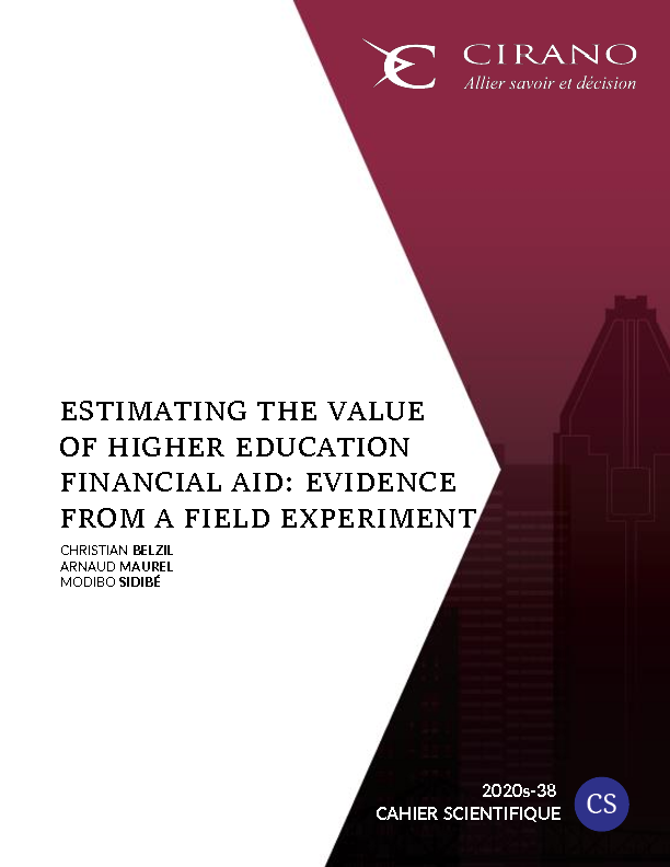 Estimating the Value of Higher Education Financial Aid :  Evidence from a Field Experiment