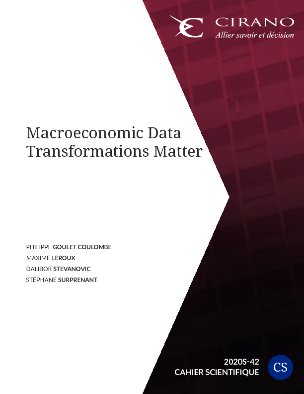 Macroeconomic Data Transformations Matter