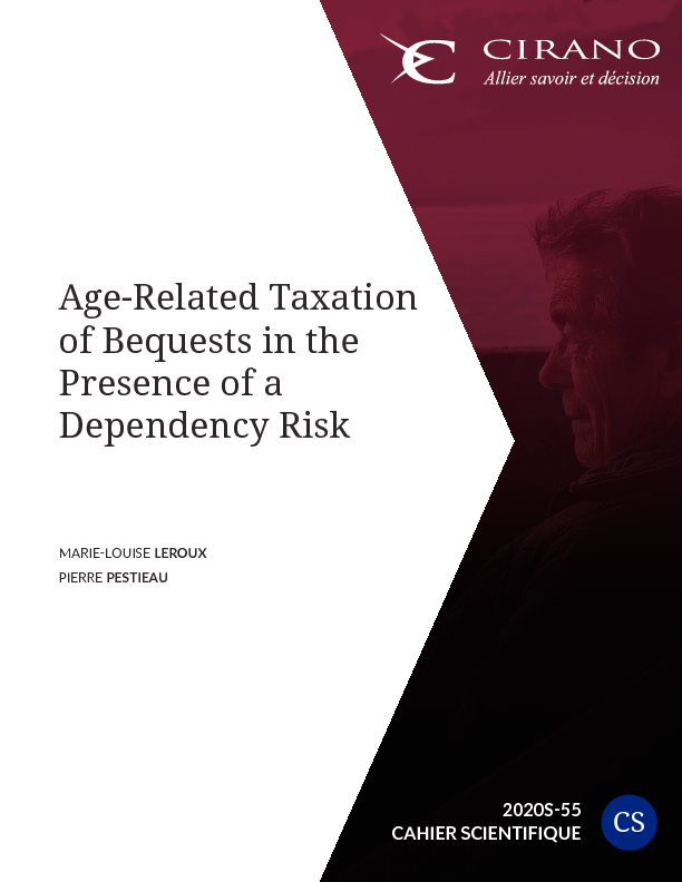 Age-Related Taxation of Bequests in the Presence of a Dependency Risk