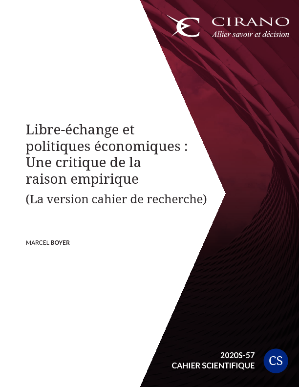 Libre-échange et politiques économiques : Une critique de la raison empirique (La version cahier de recherche)