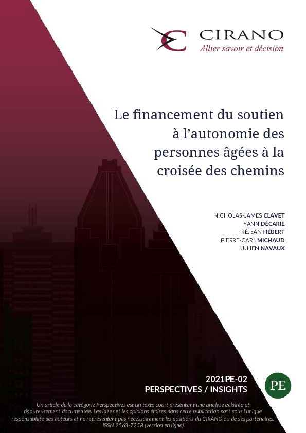 Le financement du soutien à l’autonomie des personnes âgées à la croisée des chemins