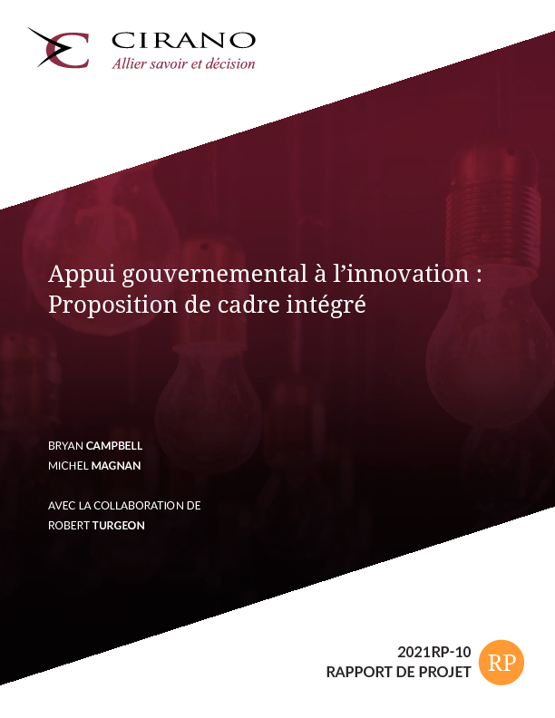 Appui gouvernemental à l’innovation : Proposition de cadre intégré