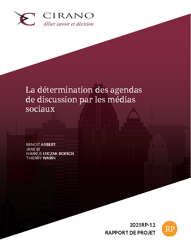 La détermination des agendas de discussion par les médias sociaux