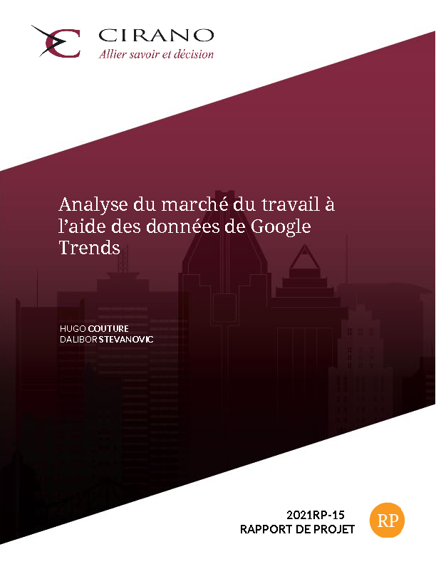 Analyse du marché du travail à l’aide des données de Google Trends
