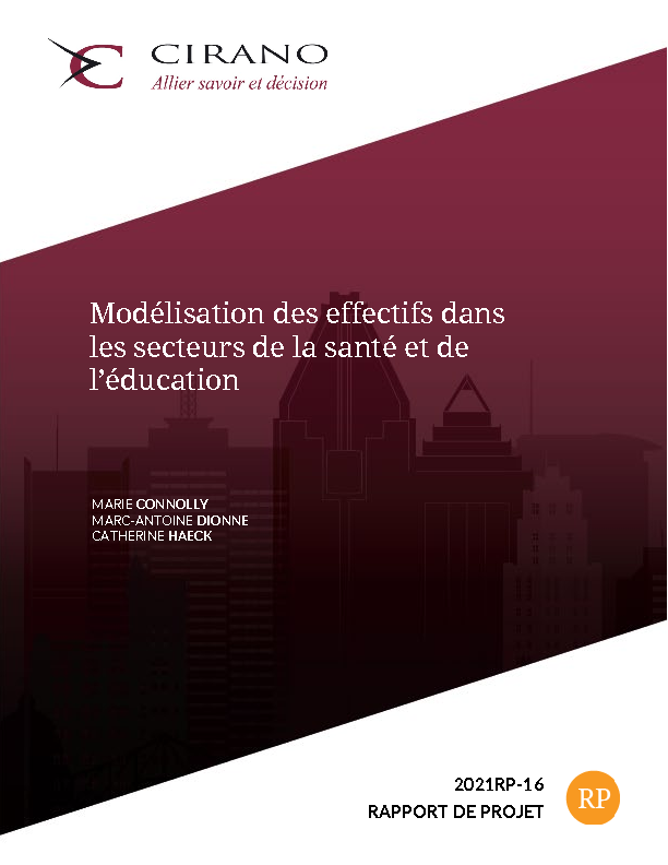 Modélisation des effectifs dans les secteurs de la santé et de l’éducation