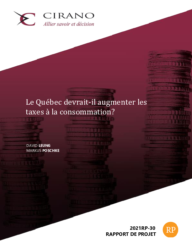 Le Québec devrait-il augmenter les taxes à la consommation?