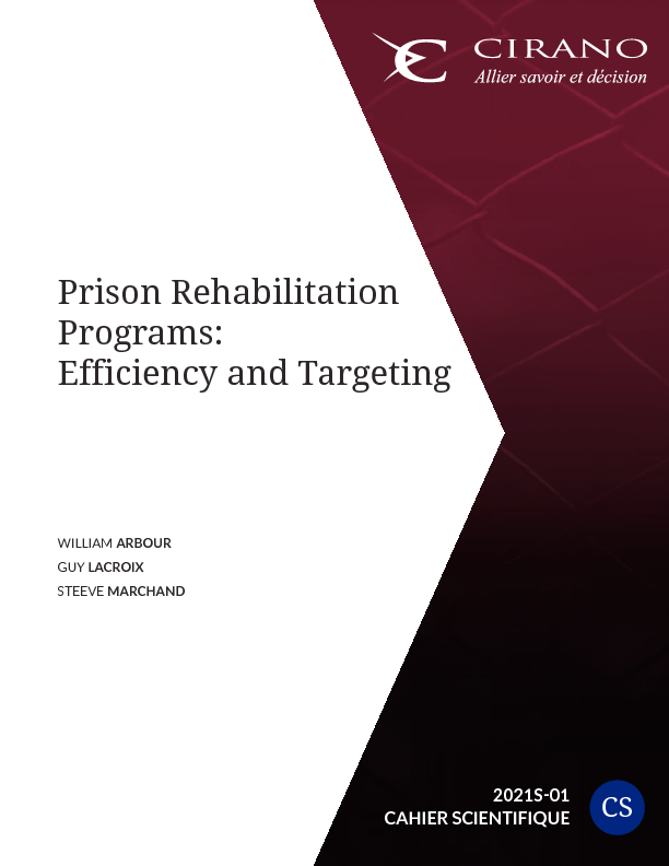 Prison Rehabilitation Programs: Efficiency and Targeting