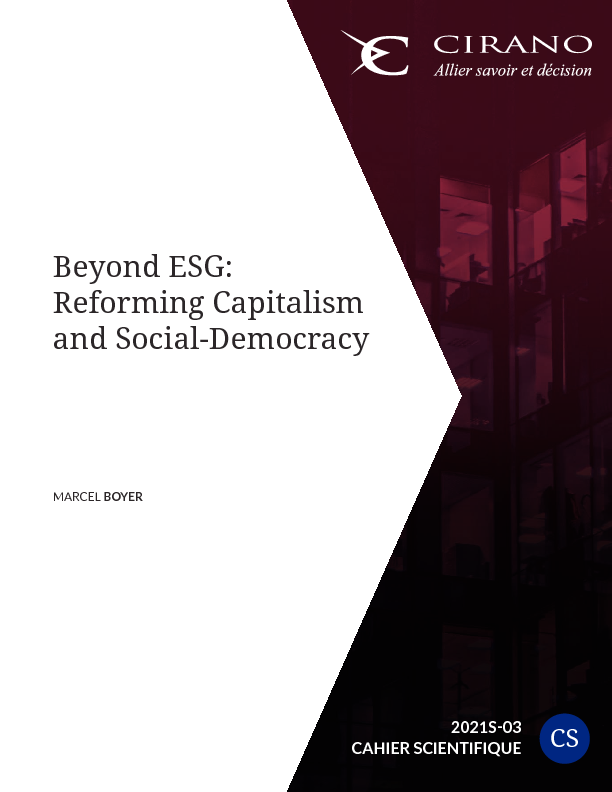 Beyond ESG: Reforming Capitalism and Social-Democracy