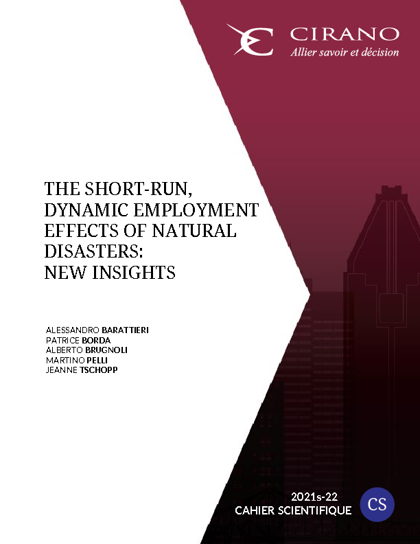 The Short-Run, Dynamic Employment Effects of Natural Disasters: New Insights