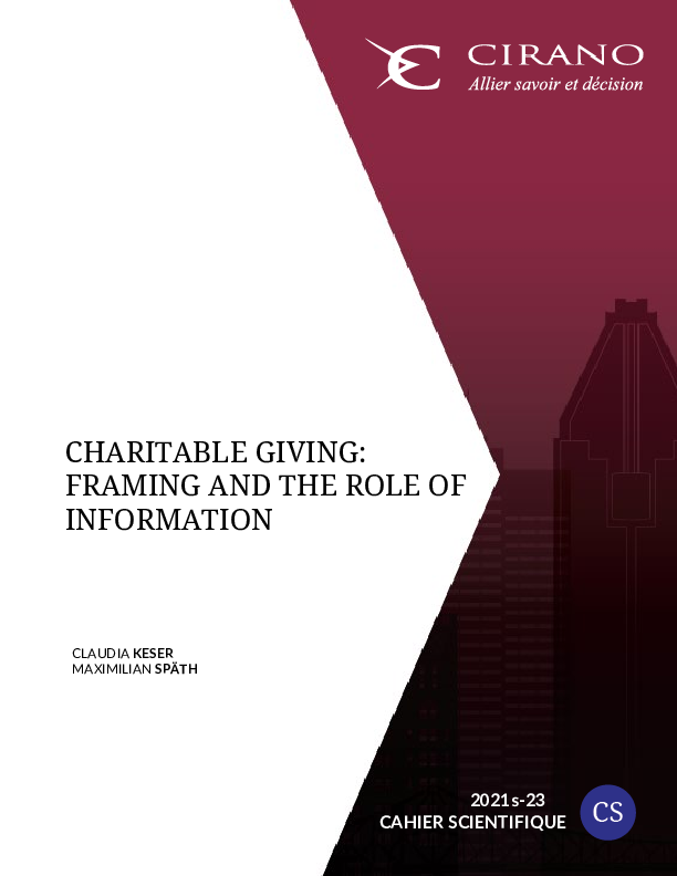 Charitable Giving: Framing and the Role of Information