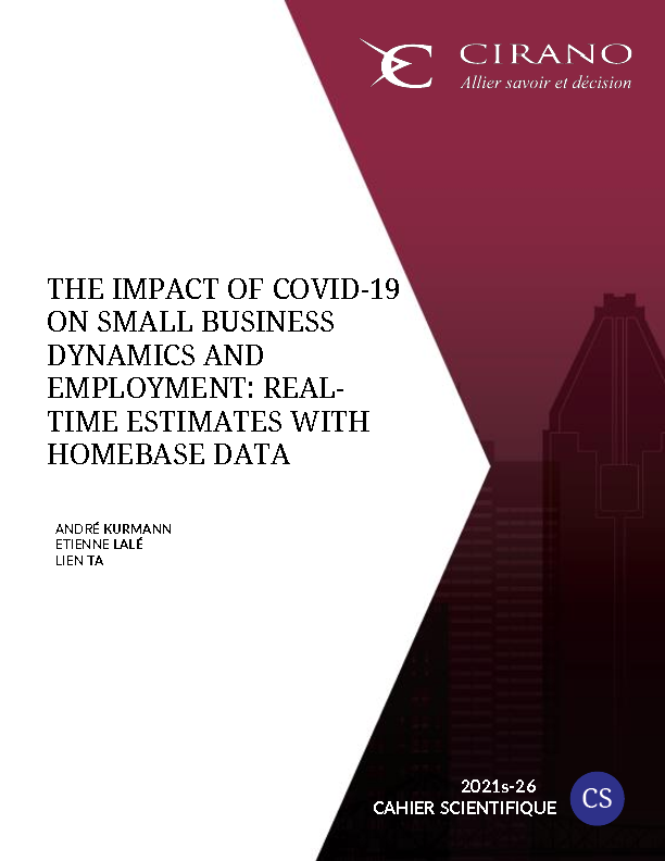 The Impact of COVID-19 on Small Business Dynamics and Employment: Real-time Estimates With Homebase Data
