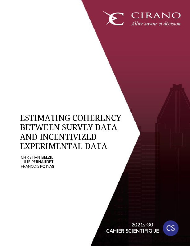 Estimating Coherency between Survey Data and Incentivized Experimental Data